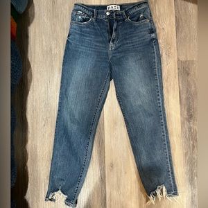 DAZE denim, gently used with distressed hem!